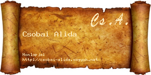 Csobai Alida névjegykártya